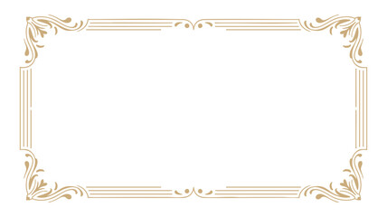 Elegant decorative rectangle border design with ornate corner accents for certificates and invitations vector