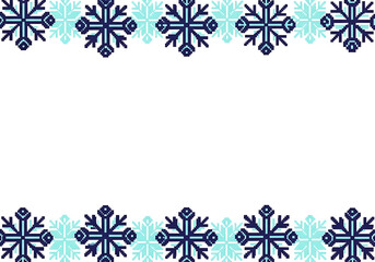 Simple snowflake border design for winter themed projects and decorations