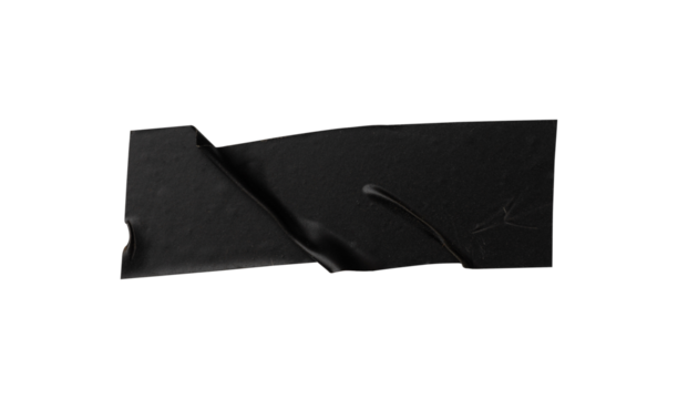 torn black tape isolated