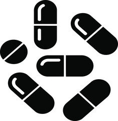 Medical capsules and tablet arranged for pharmaceutical promotions and healthcare designs