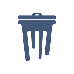 Trash can logo template