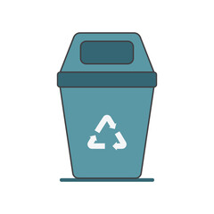 Trash can logo template
