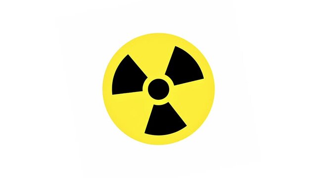 The iconic yellow and black trefoil radiation symbol, a universal warning sign for nuclear energy hazards and radioactive materials