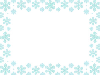 Elegant simple snowflake border design for winter and holiday projects