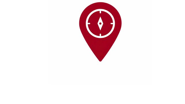 Compass Pin Location Icon Find Your Way with Navigation and Direction