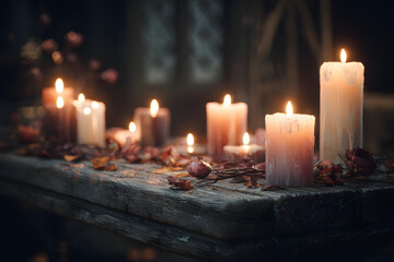 Naklejka na ściany i meble Candles for All Souls Day