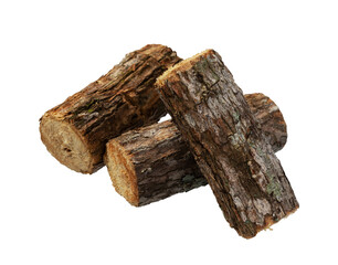 stack of firewood isolated