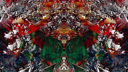 Abstract art background . Hand painting artwork on canvas .