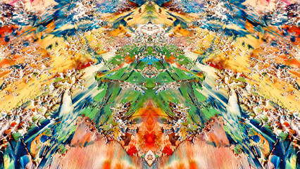 Abstract art background . Hand painting artwork on canvas .