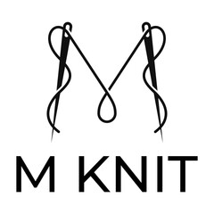 m knit flat minimalist logo design