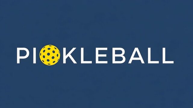 Pickleball sport logo text graphic design