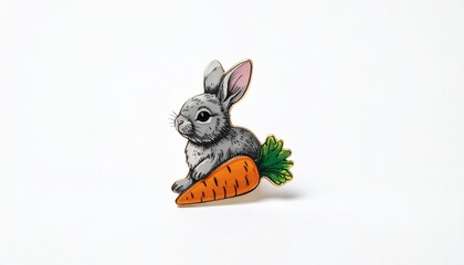 Enamel Rabbit Pin Delight