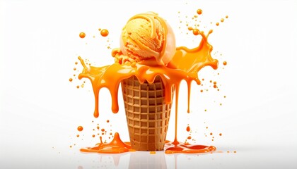 Caramel Ice Cream Splash