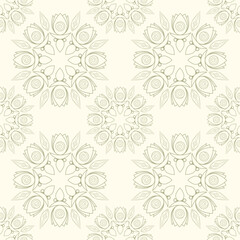 Traditional ethnic motifs. Mandala pattern textile ornament. Spa and meditation, relaxation. Perfect for fabric and textiles, wallpaper, and packaging design.