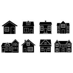 Fototapeta premium House icon vector set. Home illustration sign collection. Building symbol. Hotel logo. Houses set of web icons. Home for web and mobile app.