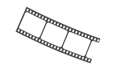 Clean Filmstrip Banner – Blank Cinema Frames Vector Illustration– Wavy Movie Reel Frames with Blank Frames on White Background, easily editable.