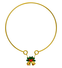 frame with Christmas accessories