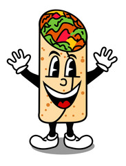 Illustration of a funny kebab