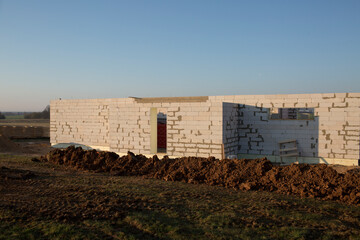 Building farm house in nature 