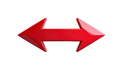 Red arrow pointing both ways; symmetrical, glossy