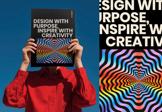 Creative Design On Book Mockup With Vibrant Colors Psd