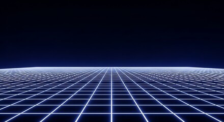 Wireframe grid plane perspective