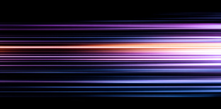 Vibrant neon waves flow like liquid energy across a dark abstract background, highlighting rapid motion and acceleration.