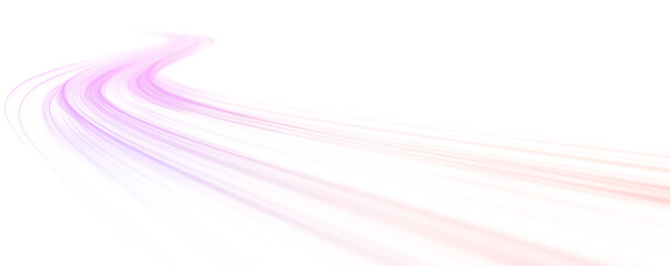 Curved neon lines rise above highways at night, forming mesmerizing trails of light that convey speed, energy, and motion. PNG