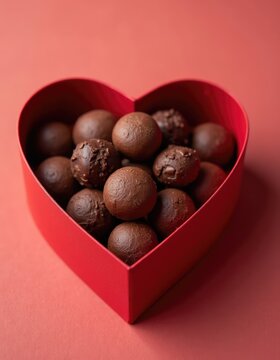 heart shaped box with chocolate candies, staint valentines day gift