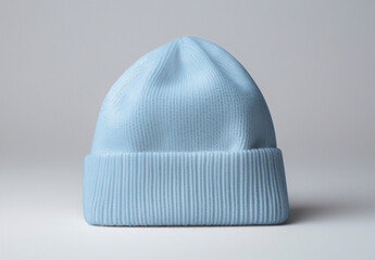 Light Blue Winter Beanie Hat Mockup Psd