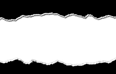 Abstract textured background with jagged white torn paper edges on a stark black canvas creating a dramatic and distressed visual effect