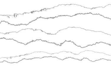 Abstract textured background with four horizontal torn paper edges creating a dynamic pattern of white on black for graphic design