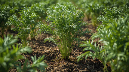 Rooted in Nature – Carrot Field Close-Up