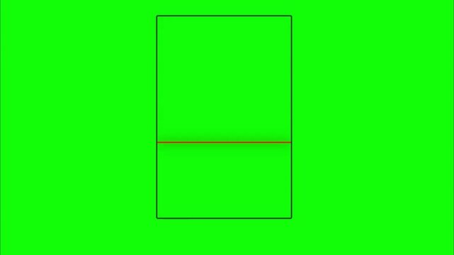 QR Code, Barcode Scanner With Red Scanning Line on Green Screen Chroma Key Background. 4k Video