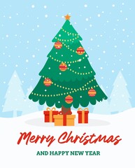 christmas tree with gifts