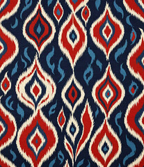 Abstract background in Ikat technique . Printable pattern for wall decorations.