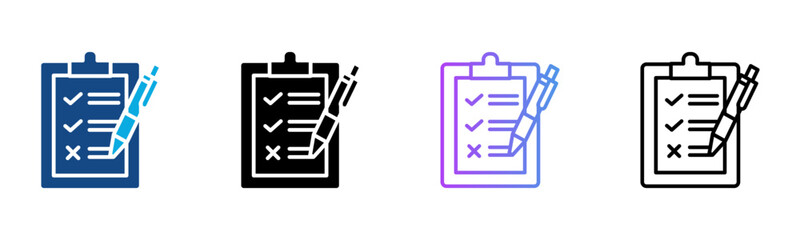 Test Response Icon Multiple Style Vector Illustration
