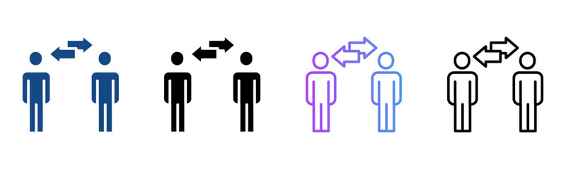 Reciprocity Icon Multiple Style Vector Illustration
