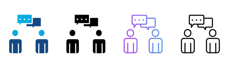 Consulting Icon Multiple Style Vector Illustration
