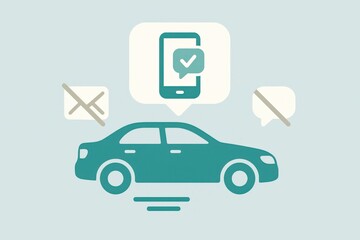 Innovative mobile technology integration with vehicle communication, promoting safe driving habits and reducing distractions, enhancing user experience through smart features