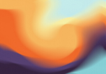 Abstract Colorful Wavy Layers Background with Orange, Yellow, Blue and Purple Tones