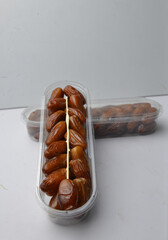Packaged Tunisian Deglet Nour Dates in Plastic Box