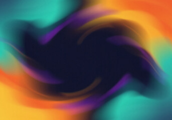 Abstract Modern Background with Colorful Fluid Shapes on Dark Backdrop