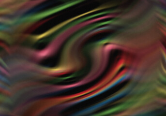 Colorful Wavy Brush Strokes Pattern on Transparent Background Abstract Design