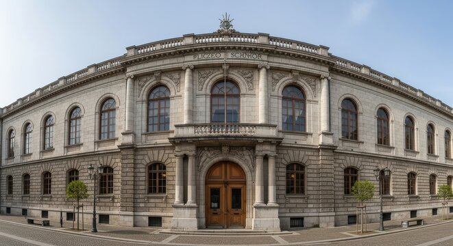 Historic european architectural building with grand facade and classical design - Powered by Adobe