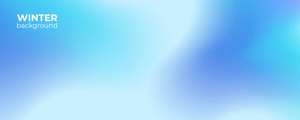 Winter blurred background. Winter season banner with soft colored gradients for seasonal graphic design. Vector illustration.