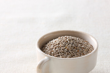 カップに入れたチアシード