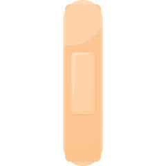 A Simple Adhesive Bandage With A Gauze Pad In The Center On A Transparent Background