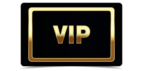VIP gold card. Luxury texture template design. Vip ticket on black background for invitation, club, award, casino, certificate. Golden exclusive premium card.