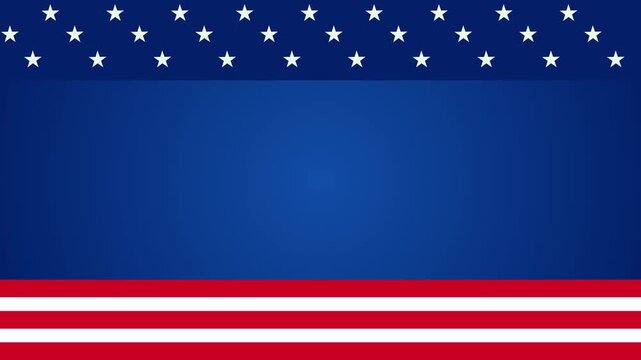 Patriotic background featuring the American flag's colors and stars, ideal for celebrations.